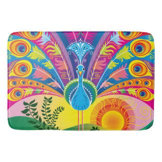 Tapis De Bain Queue de paon