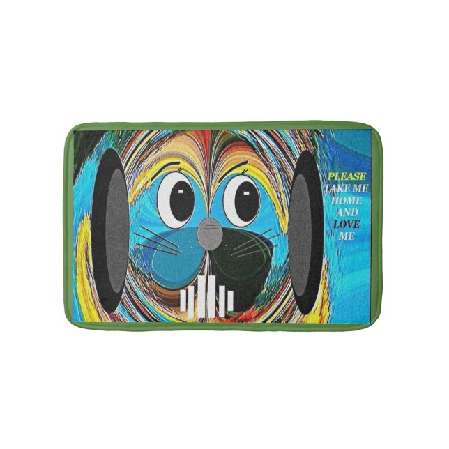 Tapis De Bain "Qui pourrait résister" Petit Mat (Animal) (Devant)