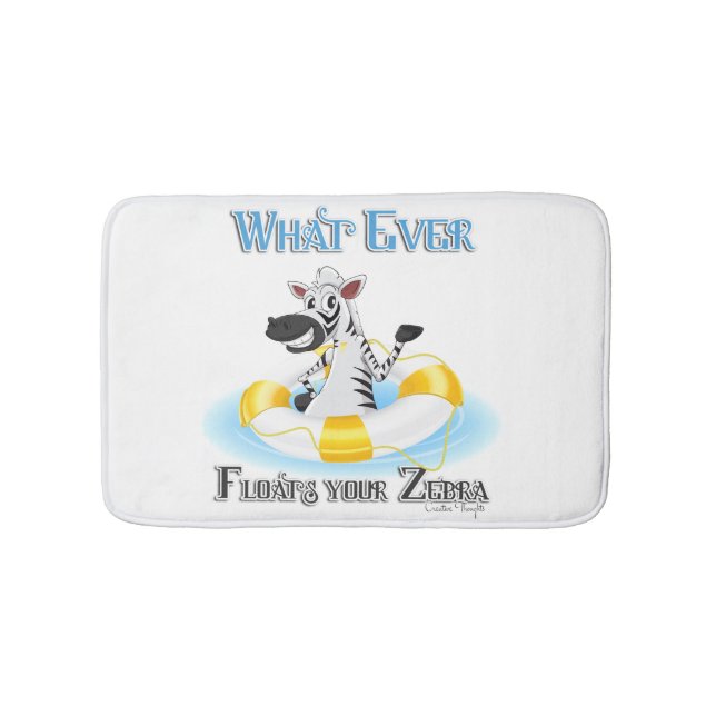 Tapis De Bain Quoi qu'il flotte votre Zebra (Devant)