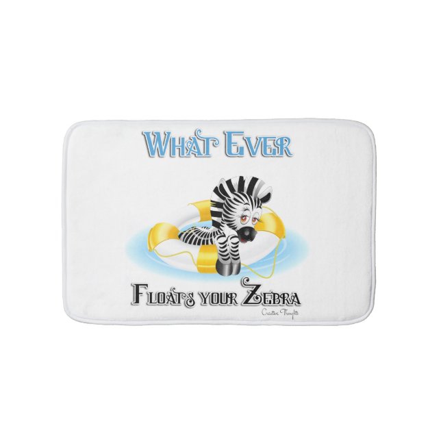 Tapis De Bain Quoi qu'il flotte votre Zebra 3 (Devant)