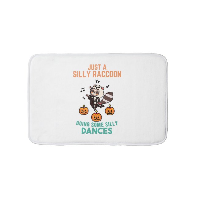 Tapis De Bain Raccoon Dancing Halloween Citrouille (Devant)
