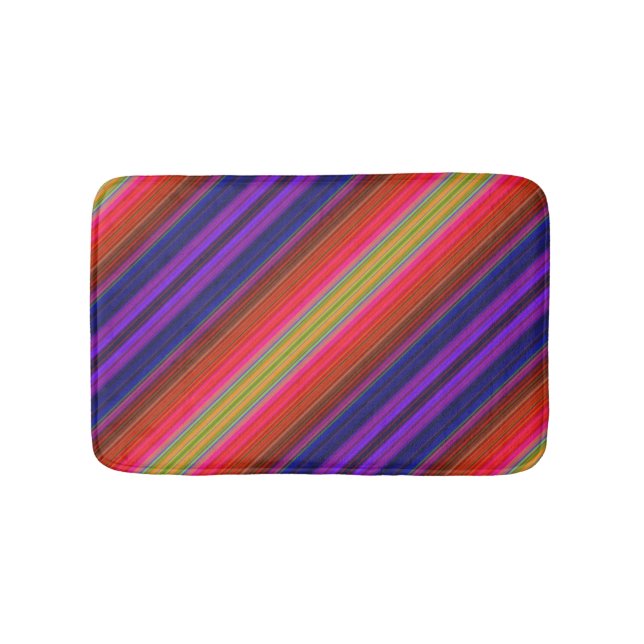 Tapis De Bain Rainbow Stripes Bain Mat (Devant)