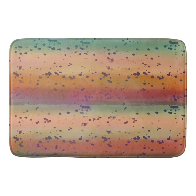 Tapis De Bain Rainbow Trout Fish Skin Fun Speckled Pattern  (Devant)