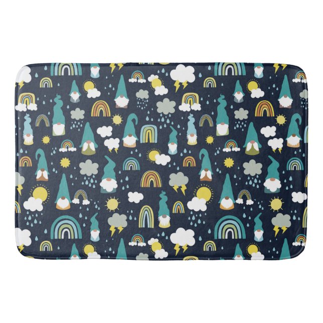Tapis De Bain Rainy Day Gnomes Rainbow Kids (Devant)