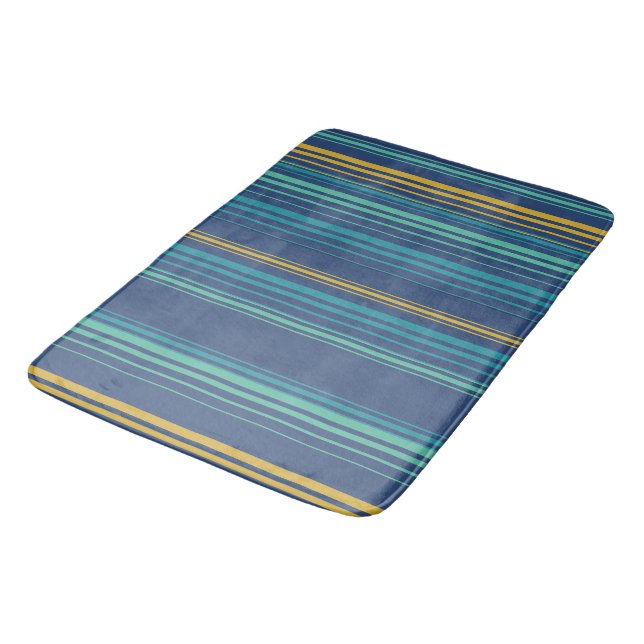 Tapis De Bain Rayures de paon (Angle)