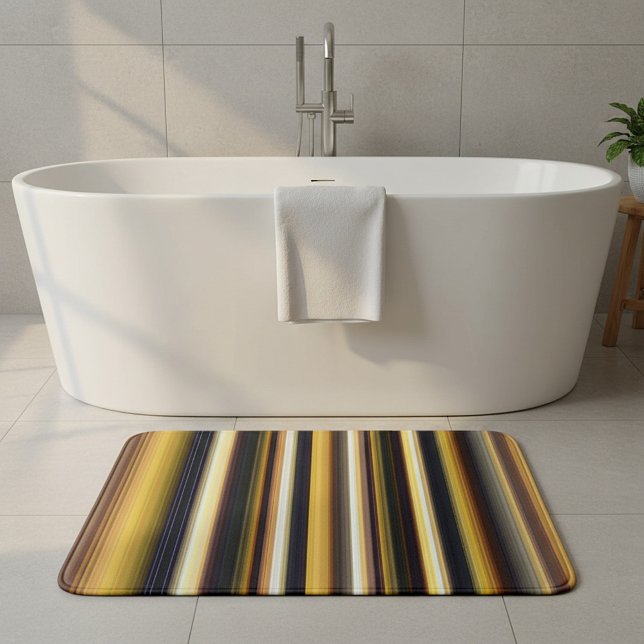 Tapis De Bain Rayures dorées (Créateur téléchargé)