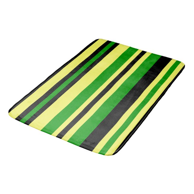 Tapis De Bain Rayures inspirées de la Jamaïque (Angle)