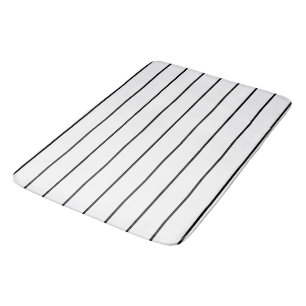 Tapis De Bain Rayures noires et blanches