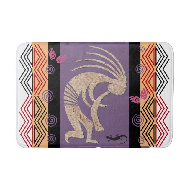 Tapis De Bain Récolte Fertilité Soleil Kokopelli (Devant)