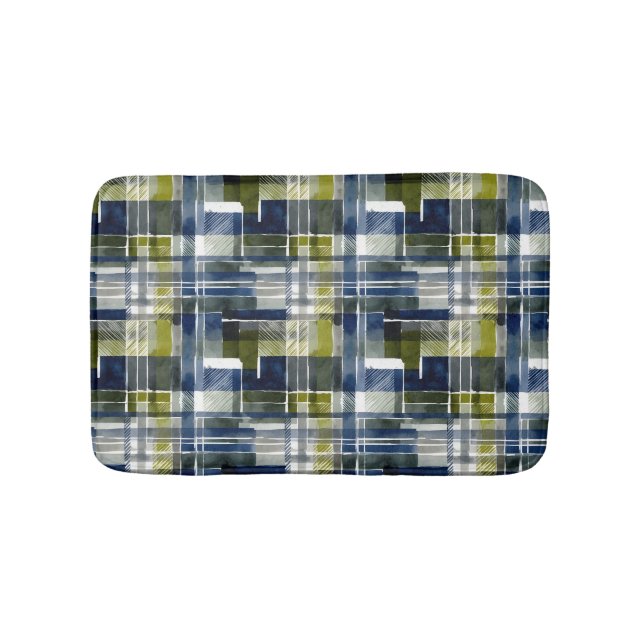 Tapis De Bain rectangles abstraits sans couture (Devant)