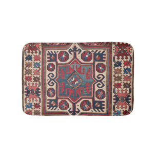 Tapis De Bain Red Blue Western Père Noël Fe Cowboy Ornate 