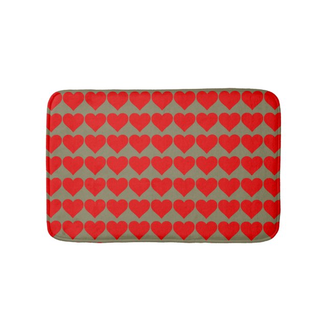 Tapis De Bain Red Heart Shape Love Classic Simple Minimalisme (Devant)
