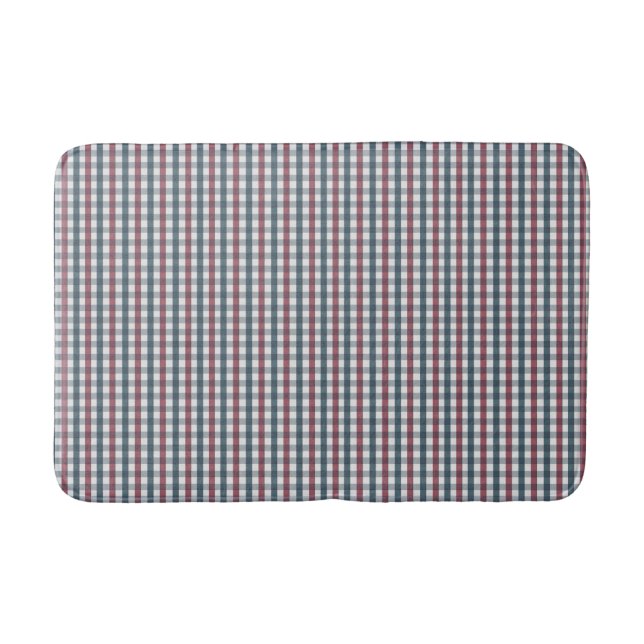 Tapis De Bain Red, white and blue plaid (Devant)