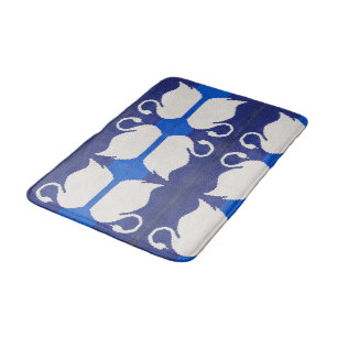 Tapis De Bain Reflet de cygne dans l'impression de crochet artis