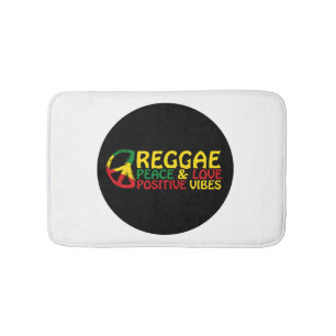 Tapis De Bain Reggae Musique avec citations positives