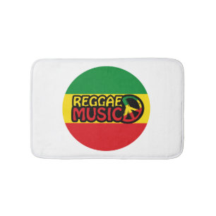 Tapis De Bain Reggae Musique, reggae art avec symbole de paix