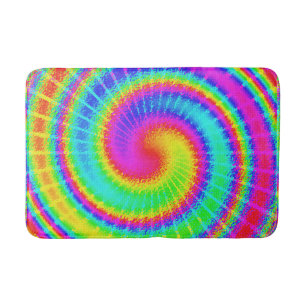 Tapis De Bain Remous coloré psychédélique hippie de rétro