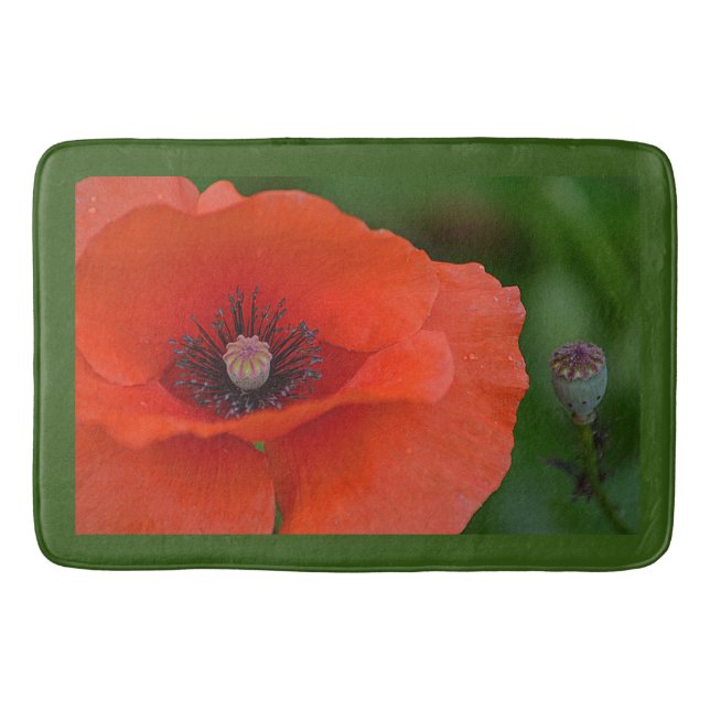 Tapis de bain renversant de pavot (Devant)