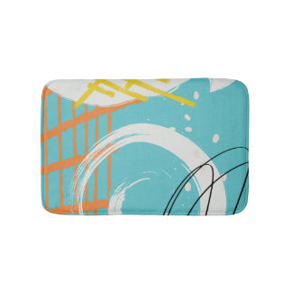 Tapis De Bain Résumés dynamiques #peinture #illustration