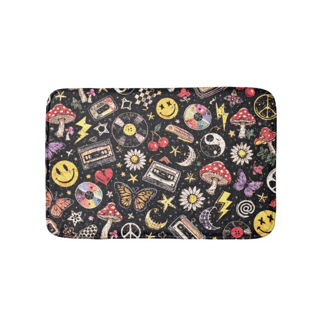Tapis De Bain Retro Grunge Sunshine Bliss (Devant)