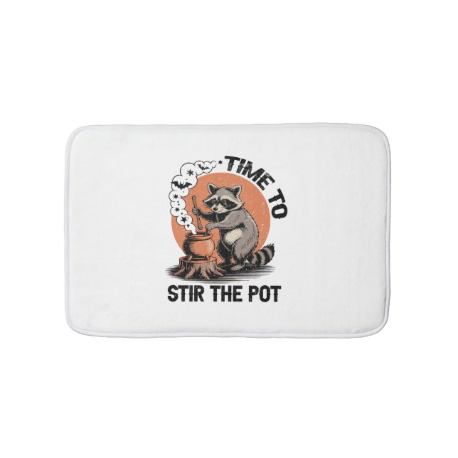 Tapis De Bain Retro Halloween Feral Time to Stir Pot (Devant)