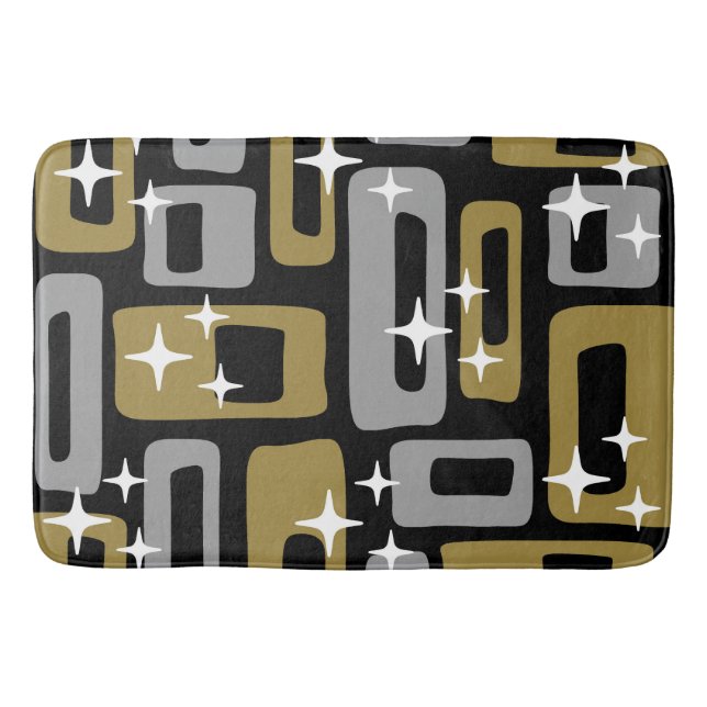Tapis De Bain Retro Mid-Century Moderne Abstrait (Devant)