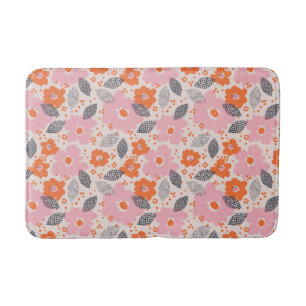 Tapis De Bain Rétro motif floral mignon