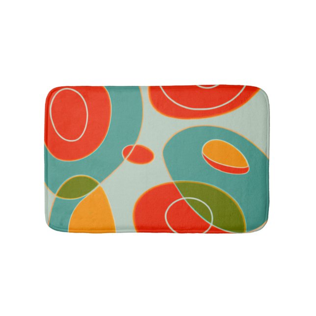 Tapis De Bain Rétro Multicolore   (Devant)