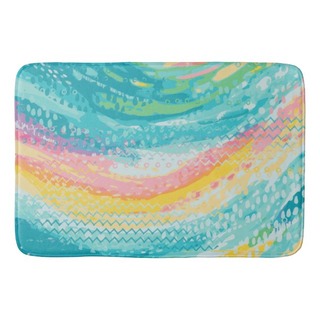 Tapis De Bain Rêves de piscine à marée tropicale (Devant)