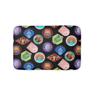 Tapis De Bain RICK ET MORTY™ Motif des patchs d'espace exter