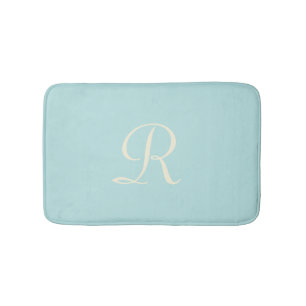 Tapis De Bain Robin's Oeuf Blue Monogrammed Plush Bath Mat