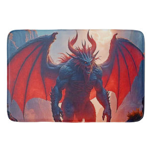 Tapis De Bain Roi Démon : Art de l'Ombre Éternelle du Dragon