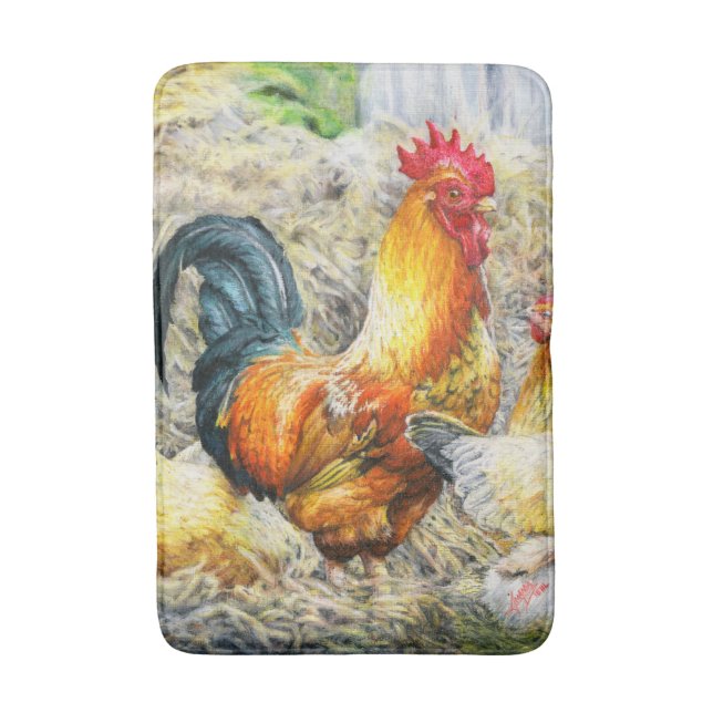 Tapis De Bain Rooster Fière (Devant (Vertical))