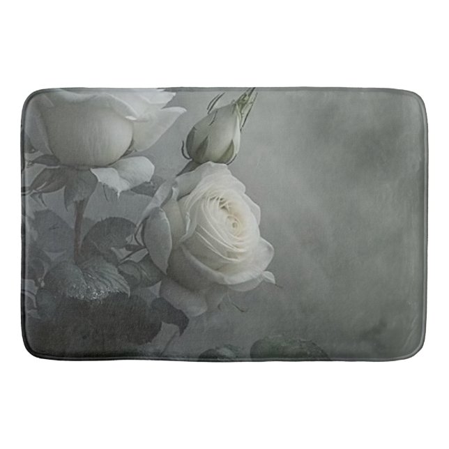 Tapis De Bain Rose blanche (Devant)