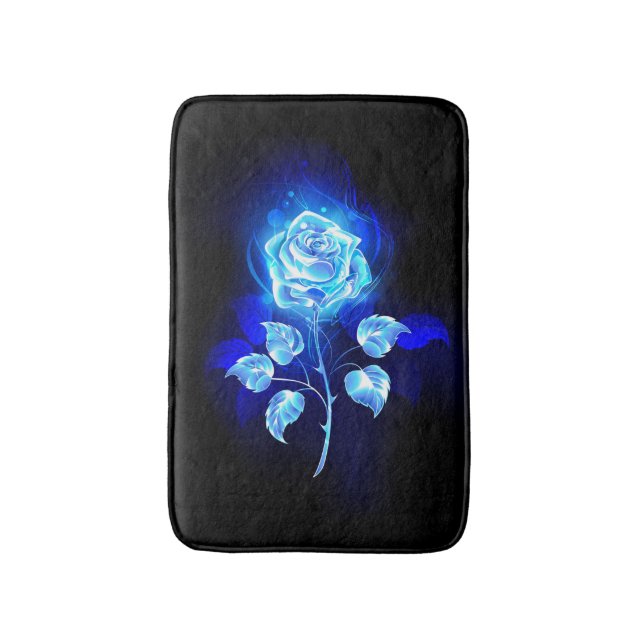 Tapis De Bain Rose bleu brûlant (Devant (Vertical))