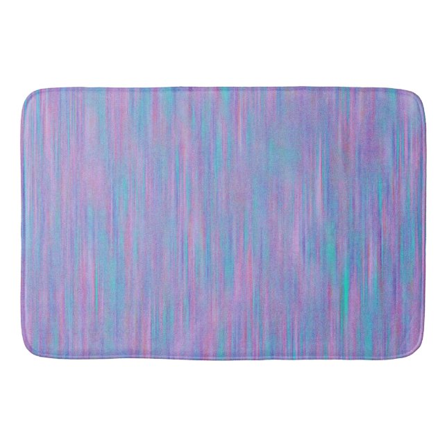 Tapis de bain rose et bleu de motif de rayure de (Devant)