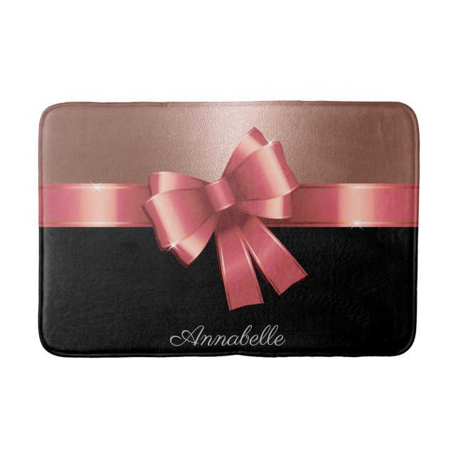 Tapis De Bain Rose Foil et Bow (Devant)