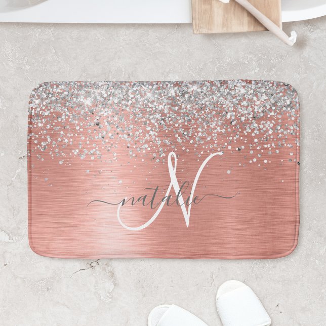 Tapis De Bain Rose Gold brossé Parties scintillant métallique No (Créateur téléchargé)
