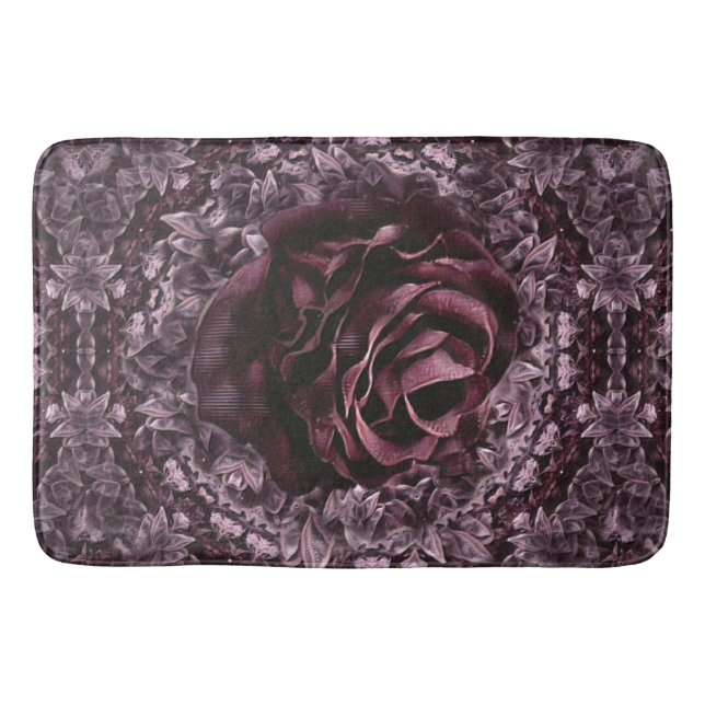 Tapis De Bain Rose Mandala (Devant)