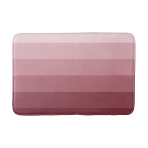Tapis De Bain Rose moderne dégradé rayures rouges