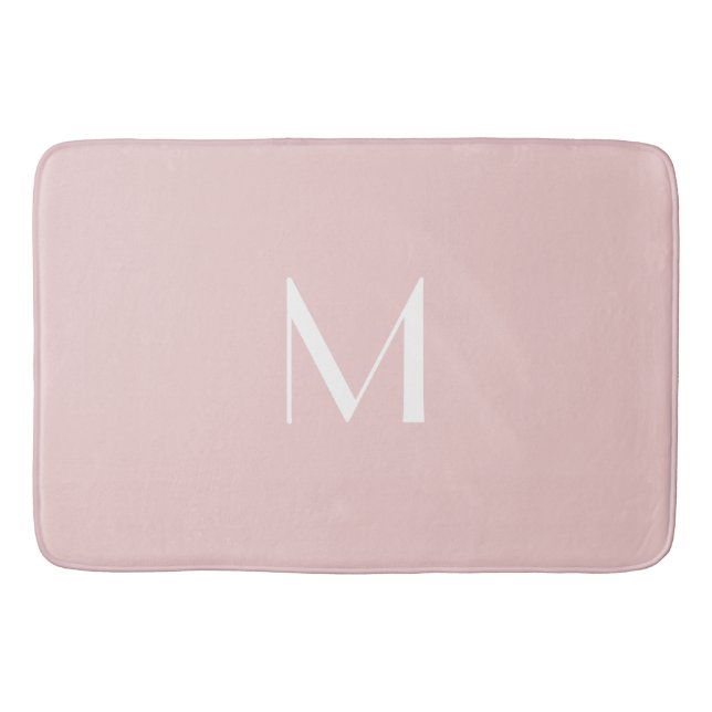 Tapis De Bain rose pâle - ajouter monogramme (Devant)
