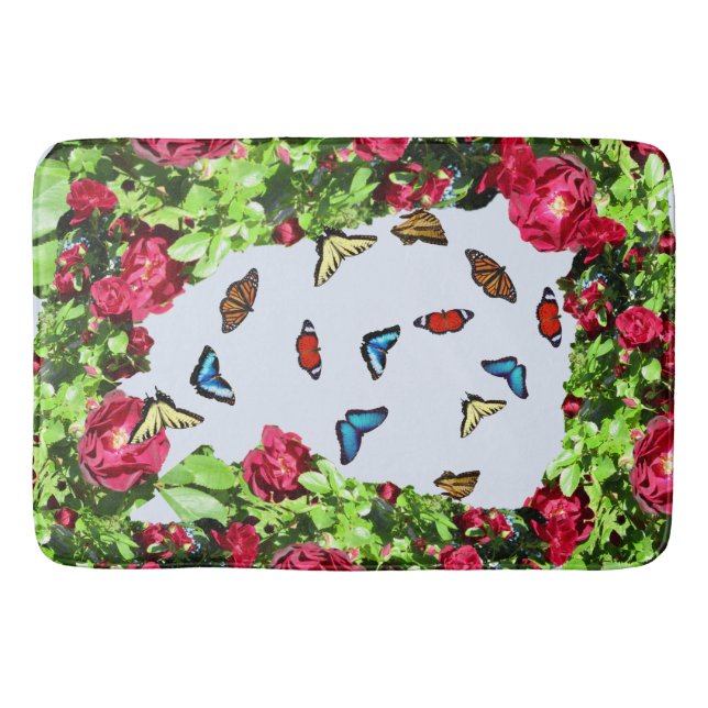 Tapis De Bain ROSES ET BUTTERFLITS Bain Mat (Devant)