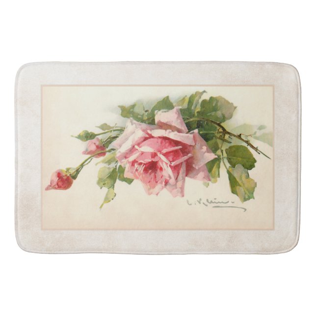 Tapis De Bain Roses roses romantiques sur Arrière - plan artisti (Devant)
