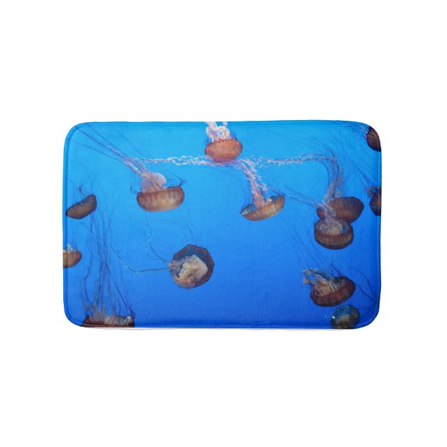 Tapis de bain rougeoyant de méduses (Devant)