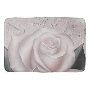 Tapis De Bain Rougissent chic minable de marbre moderne