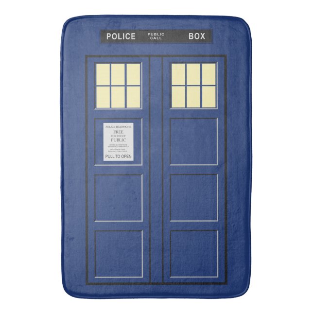 Tapis De Bain Royaume-Uni - Blue Police Public Call Box 1 (devant Vertical)