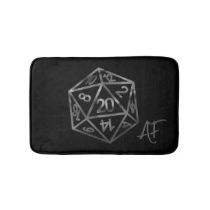 Tapis De Bain RPG Crit AF Old School Tabletop Role Player Dice