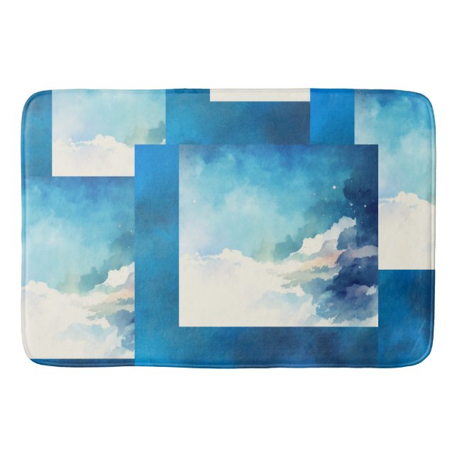 Tapis De Bain Ruban bleu ciel (Devant)