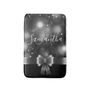 Tapis De Bain Ruban noir et blanc