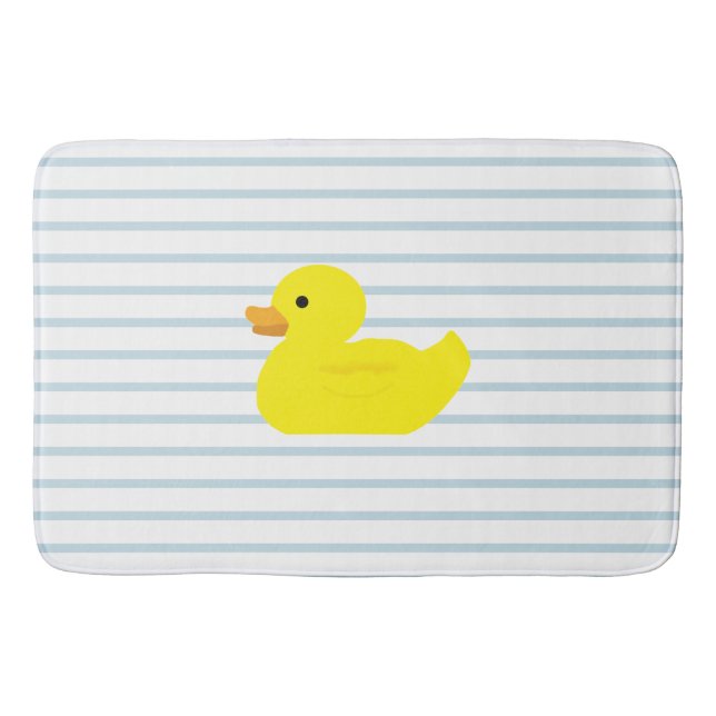 Tapis De Bain Rubber Canard Bleu Bande (Devant)